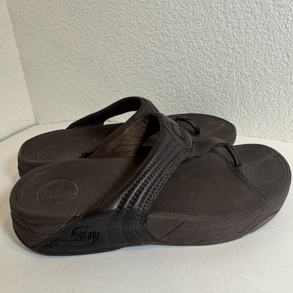 FitFlop Walkstar Brown Sandals  Toe Post Thongs Womens 7‎ - Picture 14 of 16